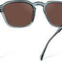 WearMe Pro Men's Polarized Square Sunglasses Wide Fit, Retro Style, UV400, Lightweight Frame for Driving & Daily Wear