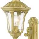 Livex Lighting, 7850-33, Oxford, Outdoor Small Wall Lantern, Soft Gold