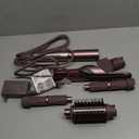 Shark FlexFusion Hair Straightener & Powerful Hair Dryer with Fusion Hair Brush, Ceramic Air Styler with Auto-Wrap Curlers & Concentrator, Ceramic Plates, Cosmic Blush HD641S