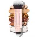 Retractable Airbrush Kabuki Brush for All Face Makeup & Foundation for Liquid, Cream and Powder Face Makeup, Dual-Ended Brush for Precision Natural Beautiful Look, With Aluminum Handle- Rose Gold