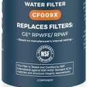 Crystala Filters Replacement for GE RPWFE, RPWF (with CHIP) Refrigerator Water Filter, Compatible with WSG-4, WF277, GFE28GMKES, PFE28KBLTS, GYE22HMKES, DFE28JSKSS, GFE28GYNFS, GFD28GYNFS, 1 Pack
