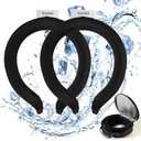 Reusable Neck Cooling Tube with Insulated Bag – Instant Chill, Long-Lasting Cooling Relief, Comfortable & Eco-Friendly Design for Outdoor Sports, Hiking, Camping, and Everyday Use (2-Pack Black)