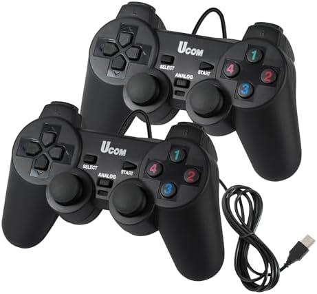 Umierke Wired USB Game Controller for Windows PC/Raspberry Pi, Dual Vibration Gaming Joystick, Gamepad for Laptop Desktop (Windows 11/10/8/7) & Steam/Roblox/RetroPie/RecalBox
