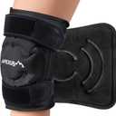 APEXUP Ice Pack for Knee Pain Relief, Large Reusable Wrap After Surgery, Flexible Gel Cold Pack for Injuries, Pain Relief for Back, Shoulder, Elbow, Ankle and Leg (Black, L, 1PK)