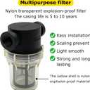 1/2" Female NPT in-Line Strainer with 100 mesh Stainless Steel Filter Screen (1/2 100 Mesh)
