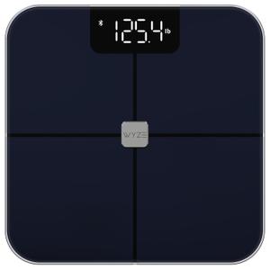 Wyze Scale for Body Weight, Digital Bathroom Smart Scale for Body Fat, BMI, and Heart Rate, 12 Body Composition Analyzer with App, Bluetooth, 400 lb - Black