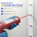 SolidFix 10ft Concrete Crack Repair Kit with All Tools Professional Urethane Injection System Wall Repair Paste for DIY Projects -Ideal Crack Filler to Stop Basement & Foundation Leak Permanently