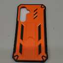 FNTCASE for Samsung Galaxy S24 FE Case: with [Builtin Screen Protector & Kickstand] [MilitaryGrade Drop Protection] Heavy Duty Protective Full Body Shockproof TPU Phone Cover Orange