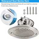 316 Stainless Steel 12V Hidden Flush Mount 5190512 Marine Boat Horn Two Hole Installation Spacing of 114.3 mm