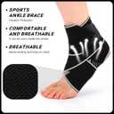 TrelaCo 4 Pack Ankle Brace for Women & Men Ankle Compression Sleeve Support for Plantar Fasciitis Relief, Extended Lacing Straps for Compression Fixation (No Slippage) Pain Relief for Sprain