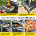 Outdoor Pizza Oven aidpiza 12" Wood Pellet Pizza Ovens With Rotatable Round Pizza Stone Portable Wood Fired with Built-in Thermometer Pizza Stove for Outside Backyard Camping Picnics, 14.3 Inches X 21.7 Inches X 25.4 Inches