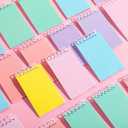 Resurhang 30 Pcs Mini Pastel Notepads Back to School Gift Rainbow Pocket Notebooks Bulk Colorful Notepads for Birthday Party Favors Spring Easter Classroom Office Supplies Paper Pads, 2.4 x 4 Inch