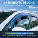 in-Channel Car Window Rain Guard Compatible with Volvo XC60 (MK2, 2018-present) 4pcs, Taiwan Made Precise & Transparent Car Wind Deflectors No Water Leakage Visors