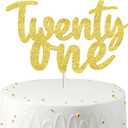 3 x Happy 21st Birthday Cake Topper twenty one Birthday Cake Toppers, 21st Cake Topper for Men,21 Cake Topper For Women, 21st birthday decorations,21st anniversary Cake Topper