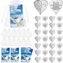 Sureio 90 Pieces Funeral Favors for Celebration of Life Heart Pocket Hug Token with Funeral Prayer Cards and Organza Bags As a Keepsake for Family Church Memorial Celebration of Life Gifts
