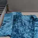 Abstract Velvet Decorative Euro Throw Pillow Covers 26 x 26 Inches Set of 2, Soft Shiny Luxury Cushion Cases Pillowcases Pillow Shells for Couch Bed Sofa Car Bedroom Living Room, Sea Blue