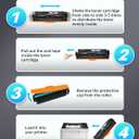 INK4U 202A Black Toner Cartridges Compatible for 202 A 202X CF500X CF501X CF502X CF503X as Replacement with Color LaserJet Pro M254dw/M254nw/M254dn MFP M281fdw/M281fdn/M281cdw/M280nw (2 Black)