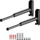 BaiNong Wall Mounted Drying Rack 13" Foldable Clothes Hanger Black Pull-Out Clothes Drying Rod for Laundry, Closets, Rntryway (2, 13" Black)