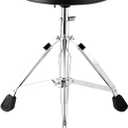 G Ganen Thick Padded Foldable Drum Throne Saddle Stool Adjustable Height No-Slip Black
