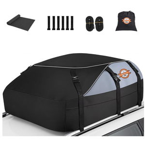 Sailnovo Rooftop Cargo Carrier Roof Bag, 20 Cubic feet Soft Waterproof Car Roof Bag fit Cars with/Without Rack, 6 Tie-Down Straps, 6 Door Hooks, Foldable Car Top Carrier for Road Trip Camping Travel