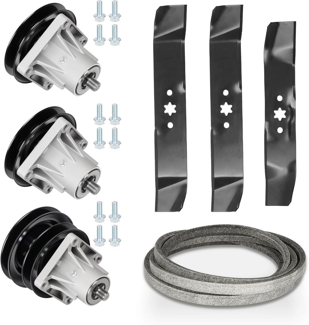 46 inch Deck Rebuild Kit for MTD LT 4600H LT 946G Toro LX460 LX465, Spindle 618-0240 918-0430 112-0311 112-0383, Blade 112-0302 112-0304, Belt 112-0317 954-0349 754-0349