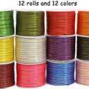 1/8" Assorted Satin Ribbon with Gold Edge Solid-1000 Yards-3mm ContinuousThin Ribbon Boutique Gift Wrapping Package Ribbon-DIY Crafts-Balloons-Florists-Showers Deco Ribbon(12 Colors)