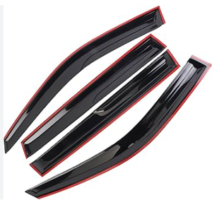 Rain Guards Tape-On Window Vent Visor Fit 2017-2023 Jeep Compass Window Wind Deflector 4pcs Vent Shade，Rain Deflectors Accessories, Rain Guards Accessories Red