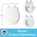 Mayfair NextStep Slow-Close Toilet Seat with Built-In Toddler Potty Training Seat, Removable, White, Round