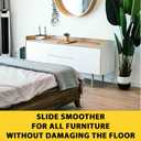 8 Pieces Furniture Sliders, 9 1/2" Sliders for Carpet Hardwood Floors Large Heavy Furniture, Reusable Heavy-Duty Gliders Movers Plastic Moving Pads Protectors (8 PCS 9 1/2" Beige)