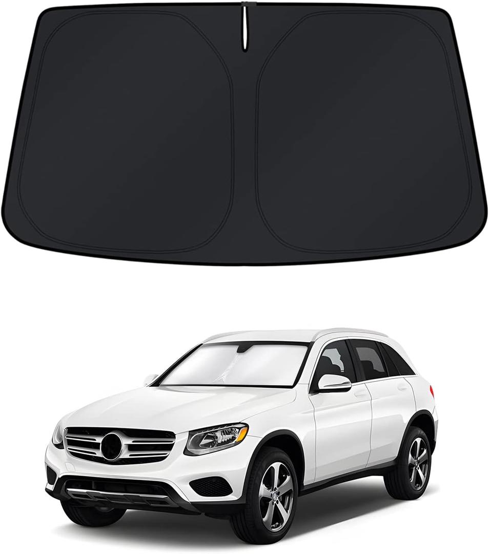 KUST Windshield Sun Shade for 20162022 Mercedes-Benz GLC 300 Window Accessories Shade Sun Visor Foldable Block UV Rays Keep Car Cooler