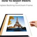 32x40 Poster Frames, 1Pcs, Plexiglass,Black Aluminum Snap Frame