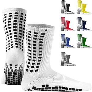 Lux Dual Grip Socks - Soccer Grip Socks for Men and Women. GripArray Performance & Comfort.2 Pair