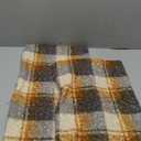 Yellow Plaid Fall Throw Pillow Covers 12x20 Inch Set of 2, Boucle Decorative Pillow Covers, Cozy Fluffy Home Living Room Farmhouse Decor for Sofa Couch Bed