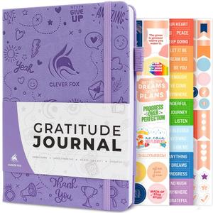 Clever Fox Gratitude Journal  Happiness, Positivity & Affirmation Daily Journal  Inspirational Daily Notebook  3 Months, A5 (Lavender)