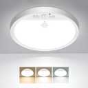 slochi Motion Sensor Light Indoor Wired, 8.7 Inch 3000K/4000K/6500K Closet Lights Motion Sensored, 18W 1800LM Flush Mount Ceiling Light for Hallway Pantry Stairwell Porch, White