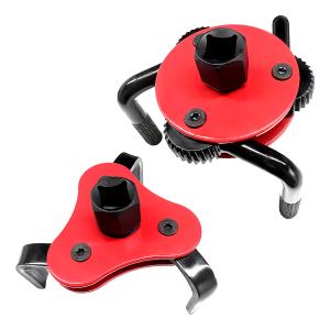 1 PCS Universal Oil Filter Wrench, Adjustable 3-Jaw Oil Filter Removal Tool From 2-1/2 to 4 inch & 3 to 5-1/2 inch, Oil Filter Wrench Change Set Fits 1/2'' & 3/8'' Drive