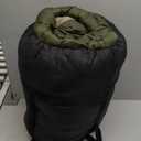 PO PO BEAR Zero Degree Sleeping Bag for Adults 100% Cotton Flannel Tall and Big (Green, 84" x 40" Right Zip)