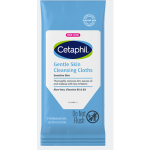 Cetaphil Face and Body Wipes, Gentle Skin Cleansing Cloths, 25 Count (Pack of 1), for Dry, Sensitive Skin, Flip Top Closure, Great for the Gym, Travel, in the Car, Hypoallergenic, Fragrance Free