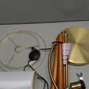 62.5" Wood Floor Lamp for Living Room Gold with Foot Switch Arc Standing Tall Lamps for Bedroom Mid Century Modern Corner Floor Lamps for Office Nursery Industrial Reading Light Room Lamp