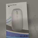 WREANU Wireless Bluetooth Mouse Rechargeable Laptop Mice with LED Lights Silent Slim Use(BT5.2 and 2.4G Portable USB) Dual Mode Computer Mouse for Laptop/iPad/Tablet/Apple/Computer/Mac (Black)