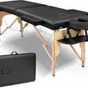 Massage Table Portable Lash Bed: Folding Physical Therapy Table - Professional Spa Bed for Home - Black