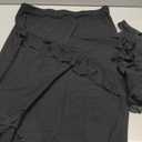 Lrady Women's Two Piece Skirt Sets Beach Formal Wedding Guest Sleeveless Peplum Ruffle Party Maxi Bodycon Dress Outfits, Black, XLarge