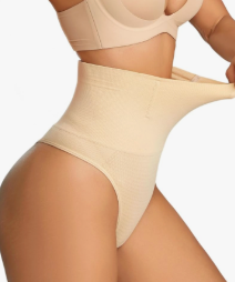 Dulchany Thong Shapewear Tummy Control Underwear for Women Seamless Body Shaper Panties, Size Medium