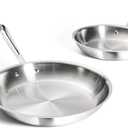 All-Clad D3 Stainless Steel 10 and 12 inch Frying Pans Set - Made in the USA- The Original Bonded Professional Cookware- Oven Safe & Induction Compatible