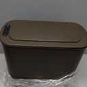 Cesun Automatic Motion Sensor Bathroom Trash Can with Lid, 2.6 Gallon Touchless Trash Bin, Smart Plastic Slim Garbage Can Small Brown Wastebasket for Toilet, Office, rv, Bedroom, Living Room