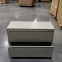 STAPLES 2-Drawer Lateral File Cabinet, Letter & Legal Size Documents, Lockable, 36" W x 18.62" D x 28.15" H, Putty/Beige
