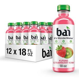 Bai Antioxidant Infused Water Beverage, Kupang Strawberry Kiwi, with Vitamin C and No Artificial Sweeteners, 18 Fluid Ounce Bottle, 12 Pack, EXP: 01/09/2026