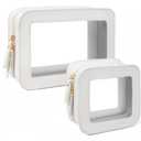 Clear Makeup Bag Set for Women Portable Clear Make up Bag Cute Waterproof Travel Cosmetic Bag Toiletry Bag for Car Essentials Bag (White)