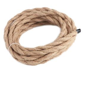 Vintage Rope Twisted Electrical Wire Hemp Rope Woven Textile Wire Twisted Cable Braided Retro Pendant Light Cord 2 * 0.75mm 25m