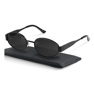 vho 2025 Trendy Oval Sunglasses - Stylish Polarized Shades for Everyday - Retro Metal Frames